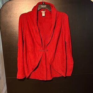 J. Jill Red Women's Cardigan Sweater